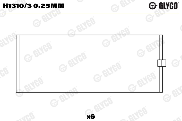 Hoofdlager Glyco H1310/3 0.25mm