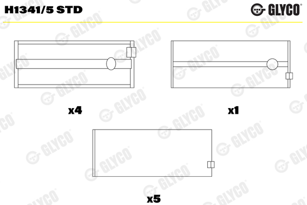 Hoofdlager Glyco H1341/5 STD