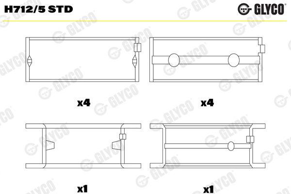 Hoofdlager Glyco H712/5 STD