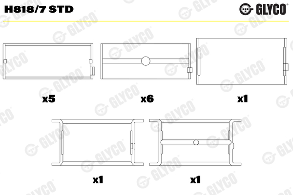 Hoofdlager Glyco H818/7 STD