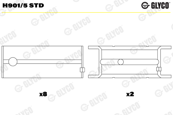 Hoofdlager Glyco H901/5 STD