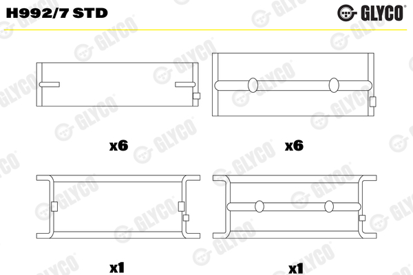 Hoofdlager Glyco H992/7 STD