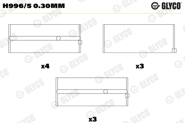 Hoofdlager Glyco H996/5 0.30mm