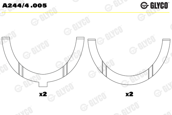 Krukasafstandsschijf Glyco A244/4 .005