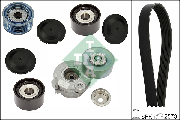 Poly V-riem set INA 529 0597 10