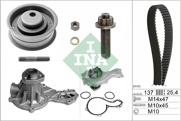 Distributieriem kit inclusief waterpomp INA 530 0003 30