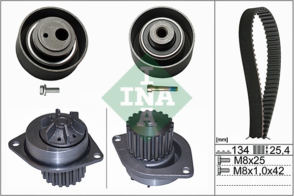 Distributieriem kit inclusief waterpomp INA 530 0055 30