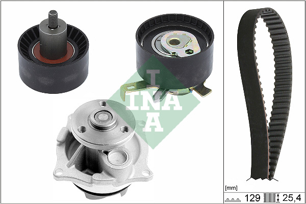 Distributieriem kit inclusief waterpomp INA 530 0066 30