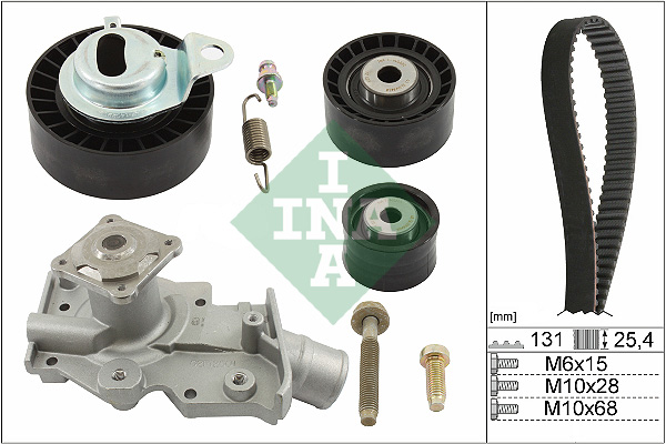 Distributieriem kit inclusief waterpomp INA 530 0102 30