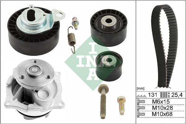 Distributieriem kit inclusief waterpomp INA 530 0102 31