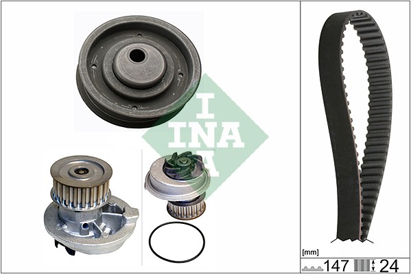 Distributieriem kit inclusief waterpomp INA 530 0145 30