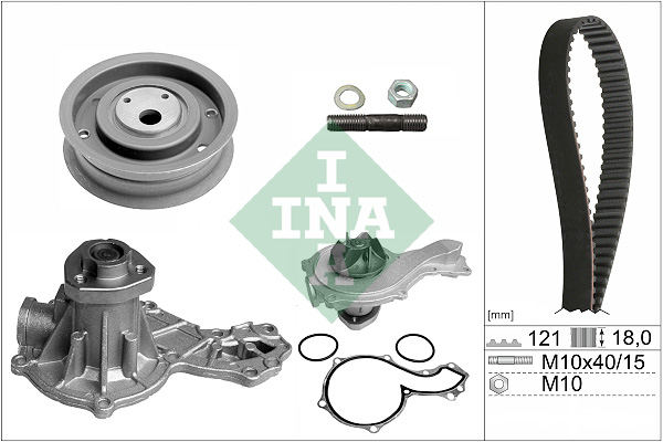 Distributieriem kit inclusief waterpomp INA 530 0162 30