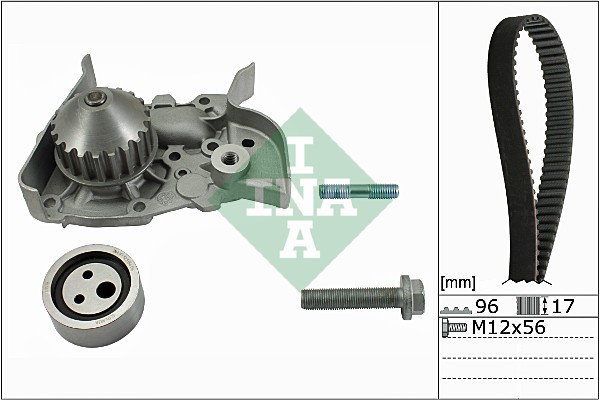 Distributieriem kit inclusief waterpomp INA 530 0191 30