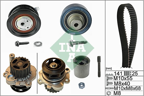 Distributieriem kit inclusief waterpomp INA 530 0361 31