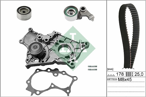 Distributieriem kit inclusief waterpomp INA 530 0422 30