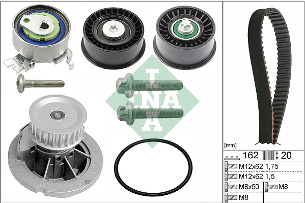 Distributieriem kit inclusief waterpomp INA 530 0441 30