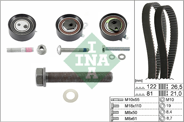 Distributieriem kit INA 530 0484 10