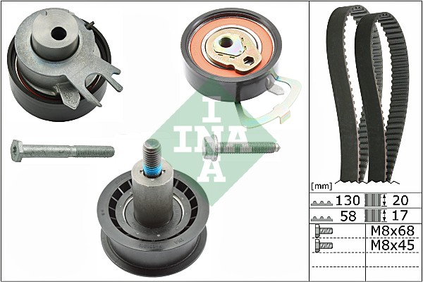 Distributieriem kit INA 530 0538 10