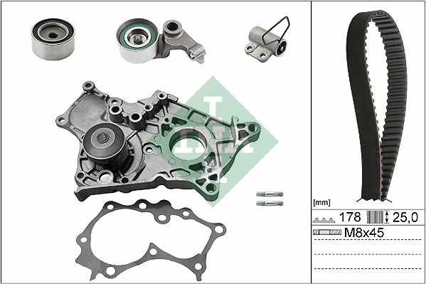 Distributieriem kit inclusief waterpomp INA 530 0543 30