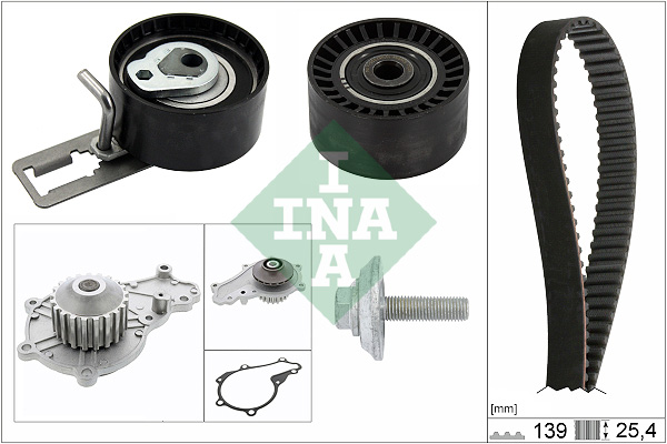 Distributieriem kit inclusief waterpomp INA 530 0610 30