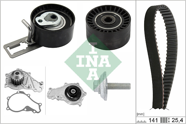 Distributieriem kit inclusief waterpomp INA 530 0611 30