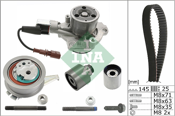 Distributieriem kit inclusief waterpomp INA 530 0699 30