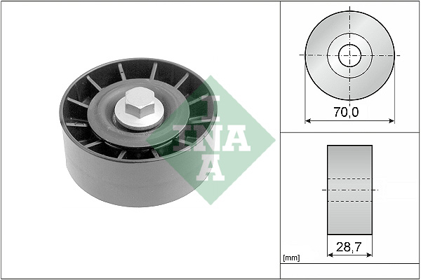 Geleiderol (poly) V-riem INA 532 0254 10