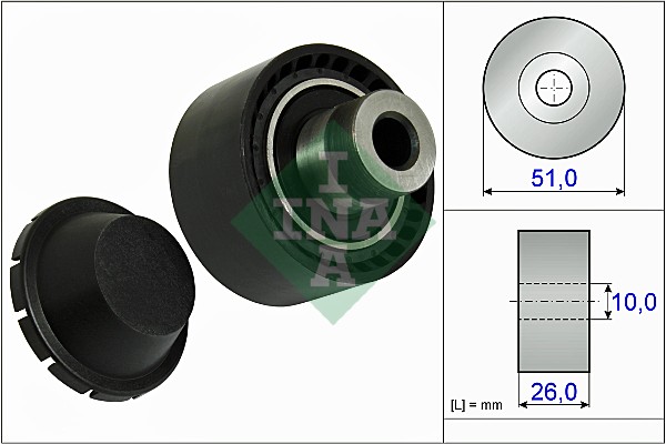 Geleiderol (poly) V-riem INA 532 0334 10