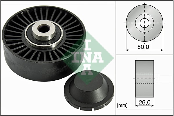 Geleiderol (poly) V-riem INA 532 0370 20