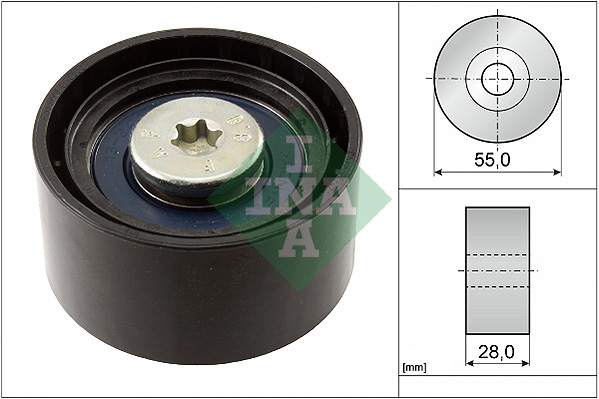 Geleiderol (poly) V-riem INA 532 0556 10