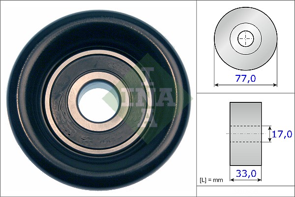 Geleiderol (poly) V-riem INA 532 0568 10