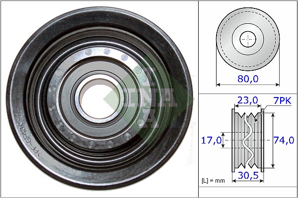 Geleiderol (poly) V-riem INA 532 0580 10