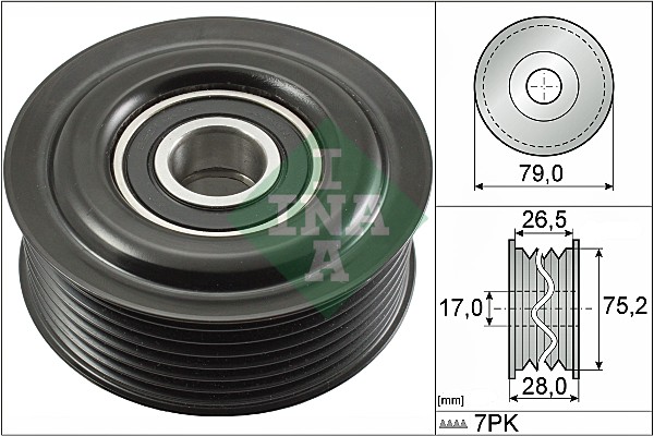 Geleiderol (poly) V-riem INA 532 0609 10