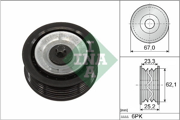 Geleiderol (poly) V-riem INA 532 0619 10