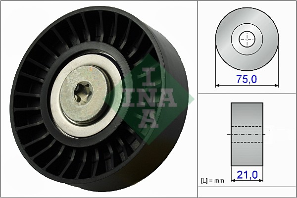 Geleiderol (poly) V-riem INA 532 0647 10