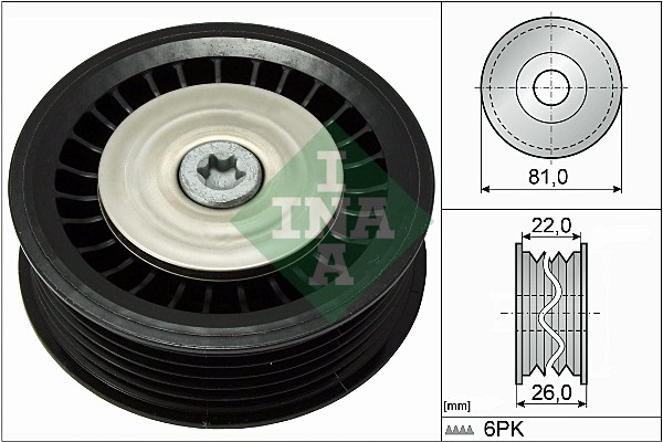 Geleiderol (poly) V-riem INA 532 0678 10