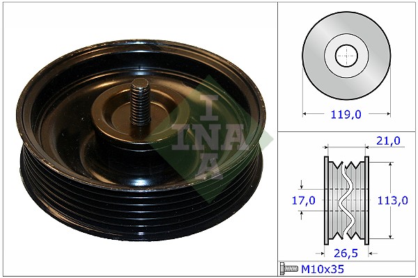 Geleiderol (poly) V-riem INA 532 0695 10