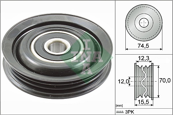 Geleiderol (poly) V-riem INA 532 0786 10