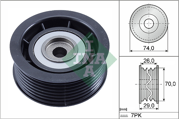 Geleiderol (poly) V-riem INA 532 0840 10