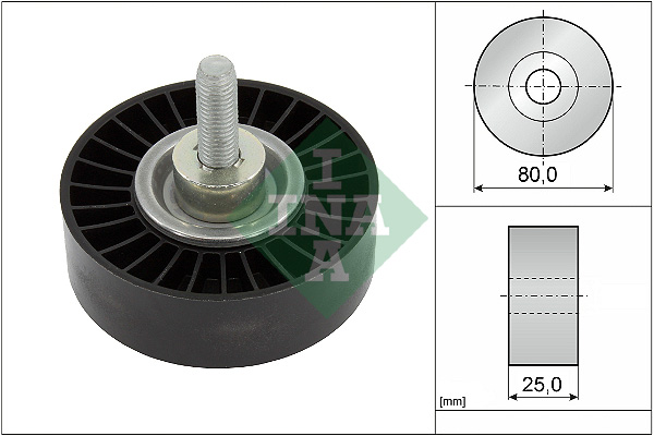 Geleiderol (poly) V-riem INA 532 0887 10