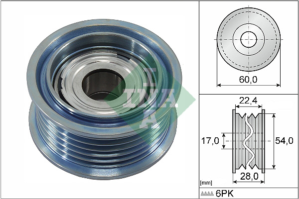 Geleiderol (poly) V-riem INA 532 0900 10