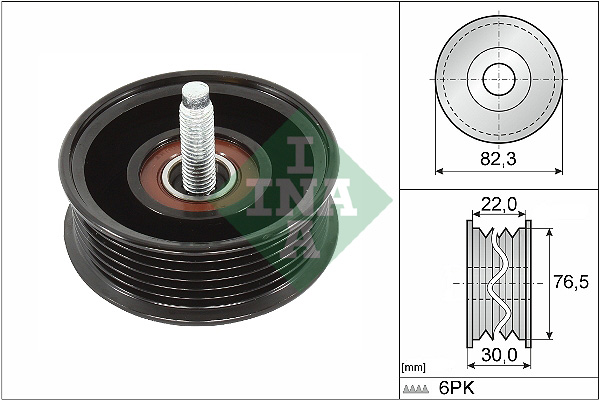 Geleiderol (poly) V-riem INA 532 0922 10