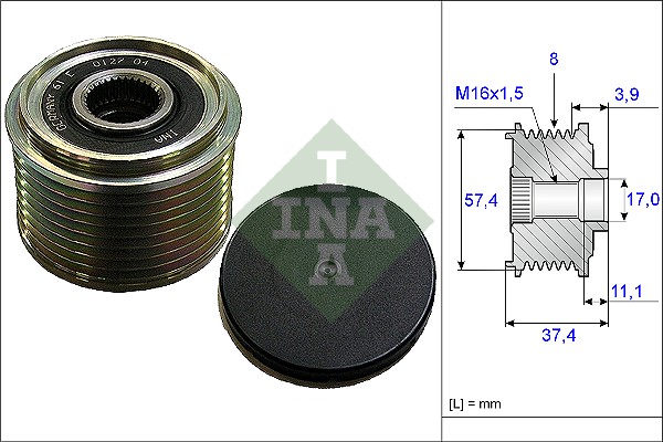 Vrijloop koppeling dynamo INA 535 0068 10