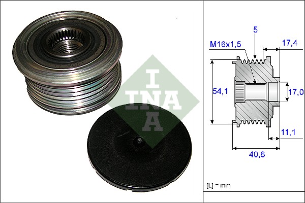 Vrijloop koppeling dynamo INA 535 0089 10