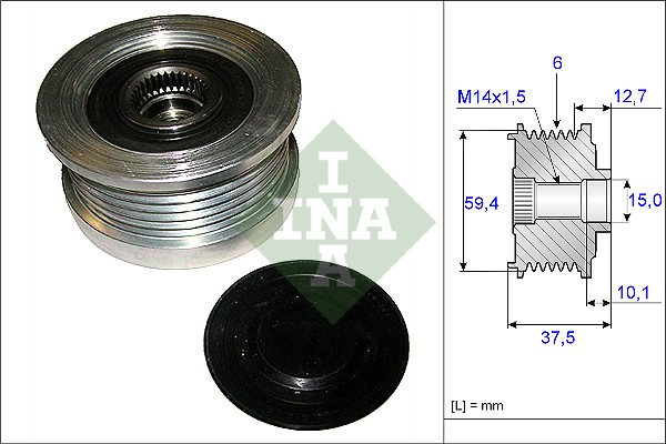 Vrijloop koppeling dynamo INA 535 0110 10