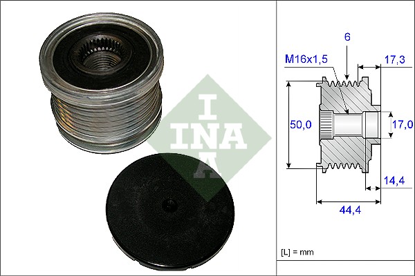 Vrijloop koppeling dynamo INA 535 0148 10