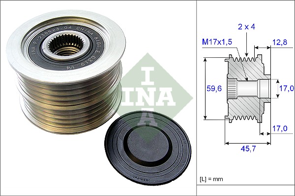 Vrijloop koppeling dynamo INA 535 0150 10