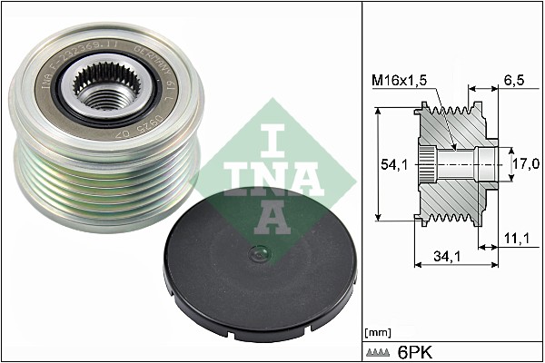 Vrijloop koppeling dynamo INA 535 0179 10