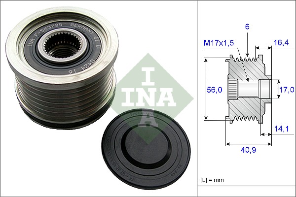 Vrijloop koppeling dynamo INA 535 0213 10