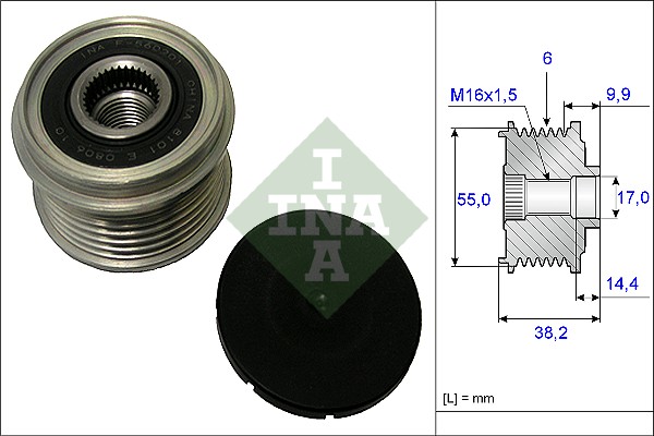 Vrijloop koppeling dynamo INA 535 0216 10